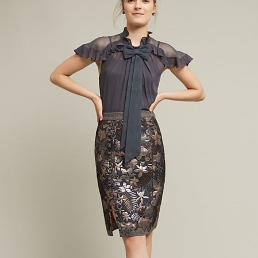 Anthropologie Gilded Garden Skirt, Hemand & Nandita, size 6